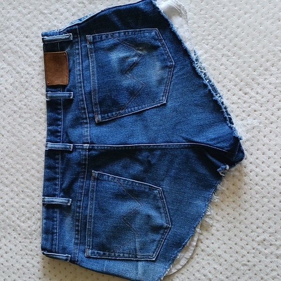 Wrangler Vintage Custom Denim Jean Cut-Off Shorts - Picture 3 of 16